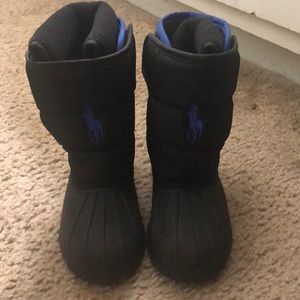Kids Ralph Lauren black boots